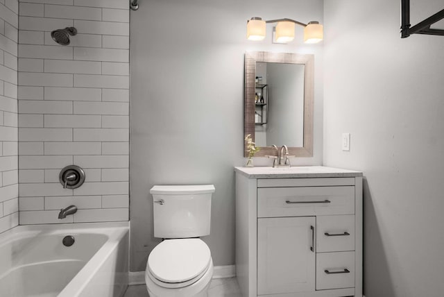 5000 Trailwater Dr, Antioch, TN 37013 - full bathroom featuring toilet, vanity, and shower / washtub combination