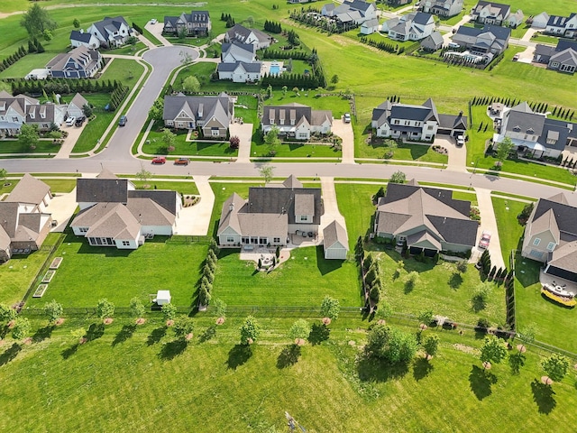 bird's eye view with a residential view