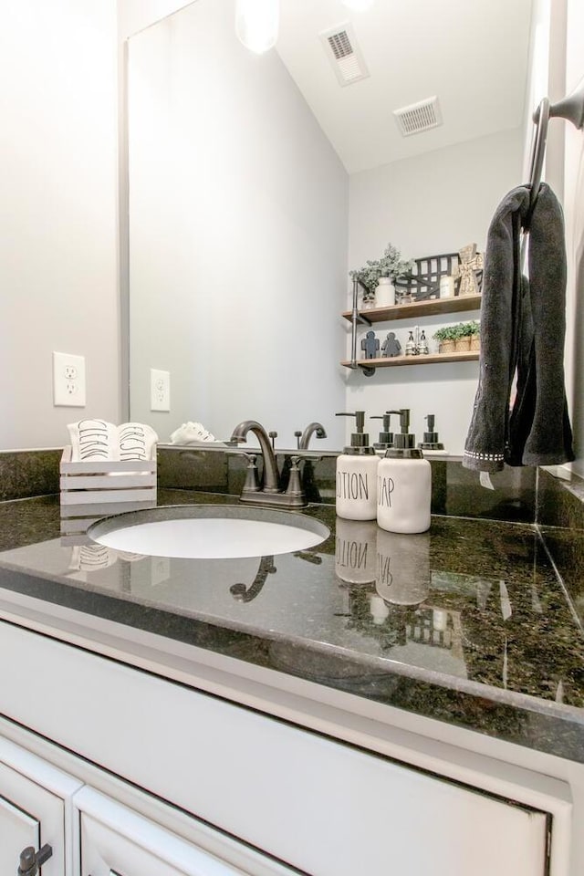 bathroom with vanity and visible vents
