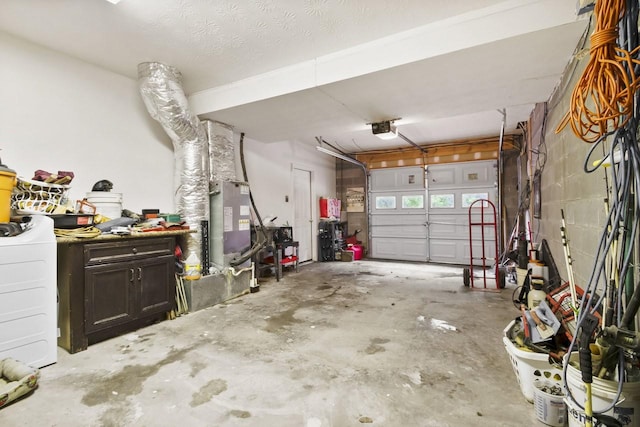 119 Sleepy Hollow Dr, Springfield, TN 37172 - garage with a garage door opener, washer / dryer, and heating unit
