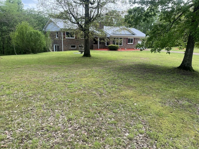view of yard featuring a porch