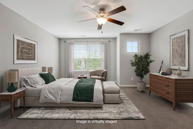 614 Whirlaway Dr, Burns, TN 37029 - carpeted bedroom with baseboards and a ceiling fan