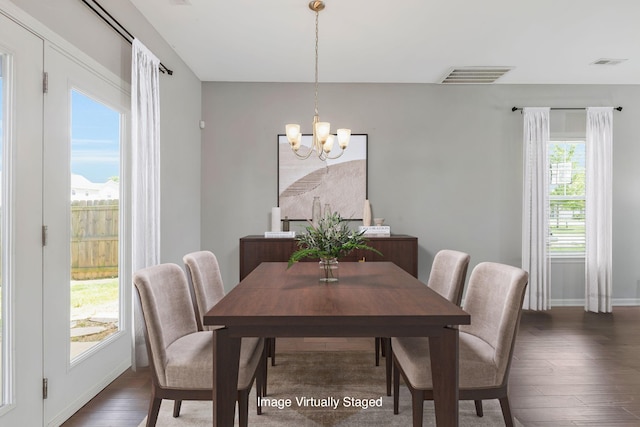 614 Whirlaway Dr, Burns, TN 37029 - dining space with a chandelier and wood finished floors