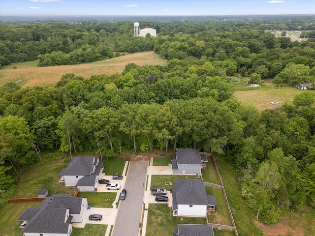 aerial view of a forest