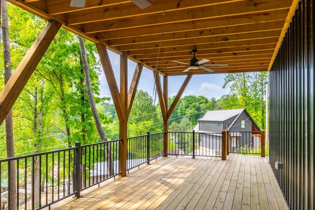 48 Hasty Hill Rd, Lynchburg, TN 37352 - deck featuring a ceiling fan
