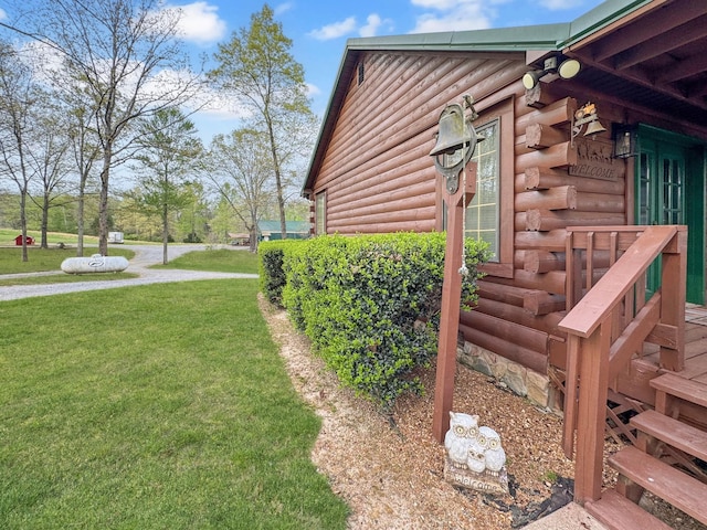 130 Wayne Threatt Rd, Dover, TN 37058 - view of home's exterior featuring a yard and log exterior