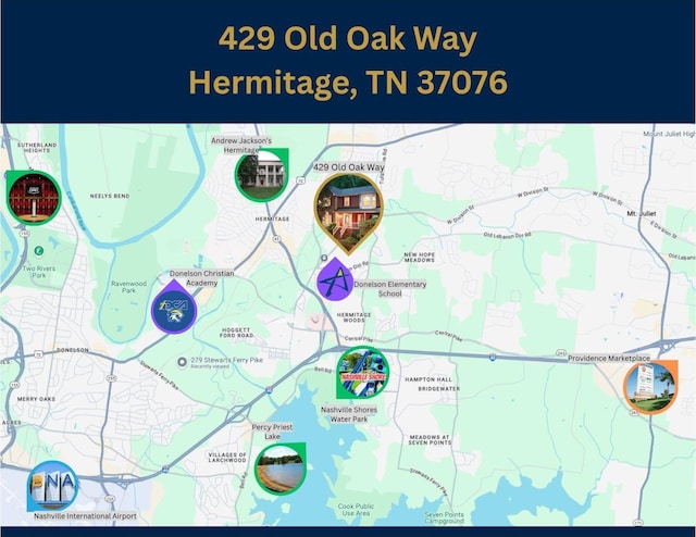 429 Old Oak Way, Hermitage, TN 37076 - map / location