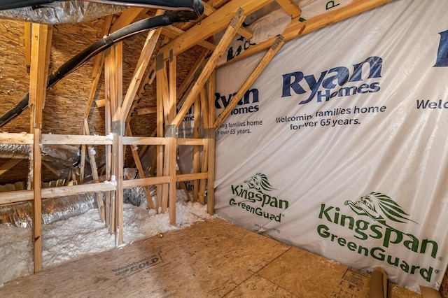 view of attic