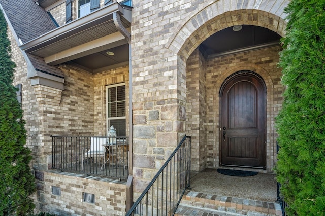 4029 Kings Camp Pass, Arrington, TN 37014 - doorway to property with brick siding and roof with shingles