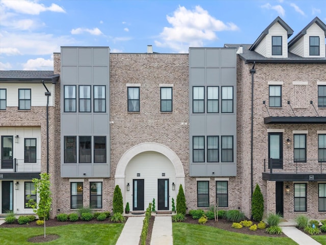 multi unit property with brick siding