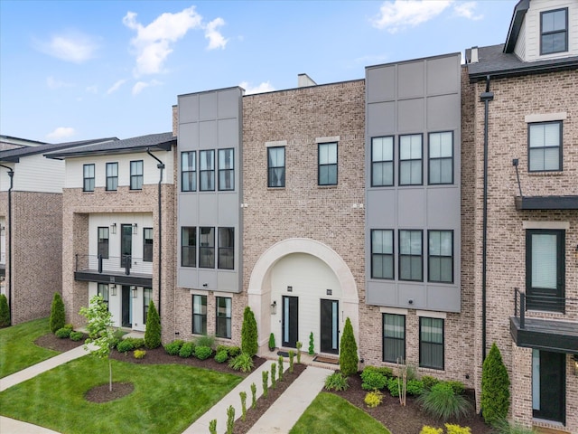 multi unit property with brick siding