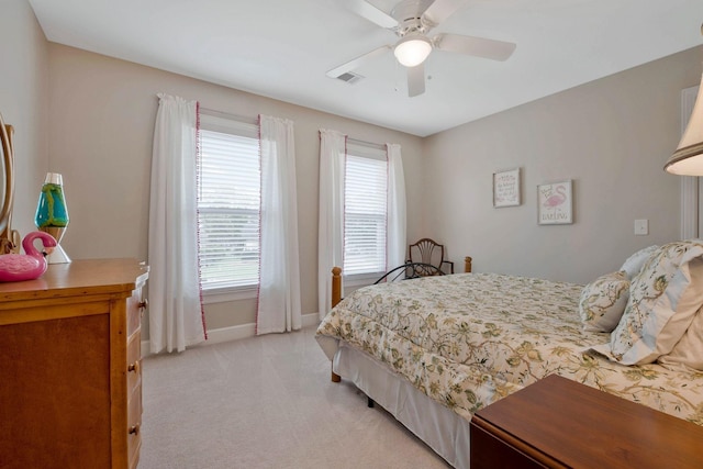 2105 Chels Way, Old Hickory, TN 37138 - bedroom featuring multiple windows, light carpet, baseboards, and visible vents