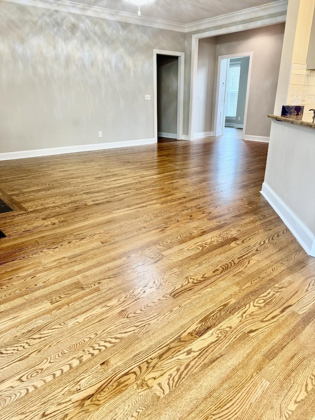 2105 Chels Way, Old Hickory, TN 37138 - empty room with crown molding, baseboards, and wood finished floors