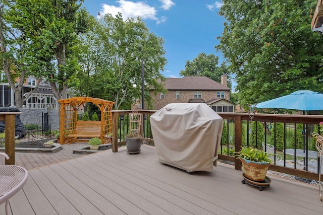 2105 Chels Way, Old Hickory, TN 37138 - wooden terrace featuring grilling area