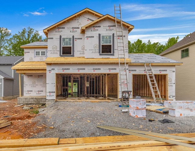 property under construction with a garage