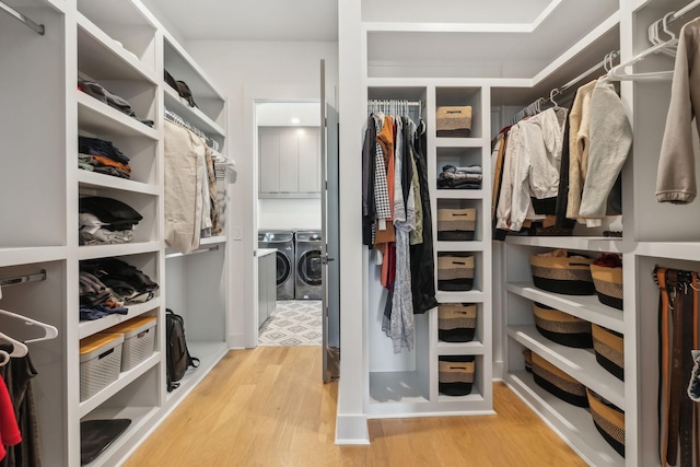 5734 Willoughby Way, Murfreesboro, TN 37129 - spacious closet with washing machine and clothes dryer and wood finished floors