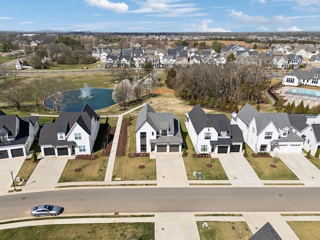 5734 Willoughby Way, Murfreesboro, TN 37129 - aerial view featuring a water view and a residential view