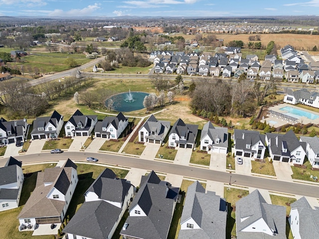 5734 Willoughby Way, Murfreesboro, TN 37129 - birds eye view of property featuring a water view and a residential view