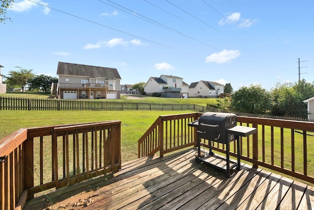 3144 Holly Pt, Clarksville, TN 37043 - deck with a yard, a residential view, and a fenced backyard