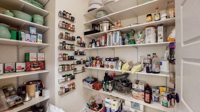 view of storage area