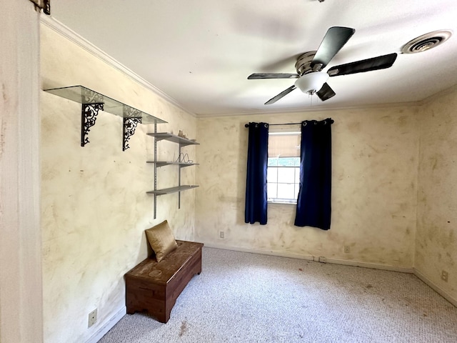 2311 Center Point Rd, Hendersonville, TN 37075 - unfurnished bedroom with crown molding, carpet floors, a ceiling fan, and baseboards
