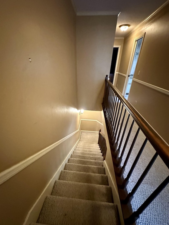 2311 Center Point Rd, Hendersonville, TN 37075 - staircase featuring baseboards and ornamental molding