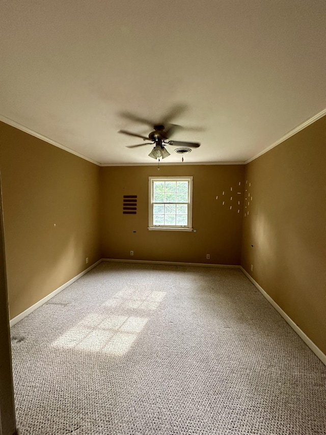 2311 Center Point Rd, Hendersonville, TN 37075 - unfurnished room with ceiling fan, carpet flooring, baseboards, and ornamental molding