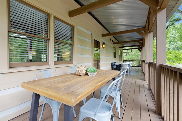 1708 Sugar Ridge Rd, Spring Hill, TN 37174 - wooden terrace with outdoor dining area