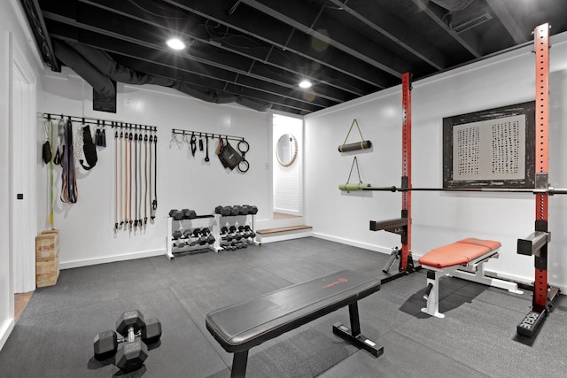 1708 Sugar Ridge Rd, Spring Hill, TN 37174 - workout area featuring baseboards