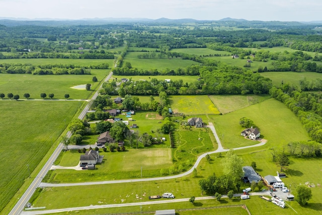 drone / aerial view featuring a rural view