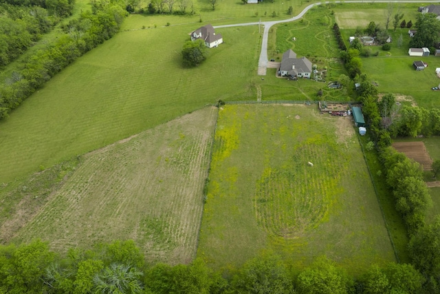 aerial view with a rural view