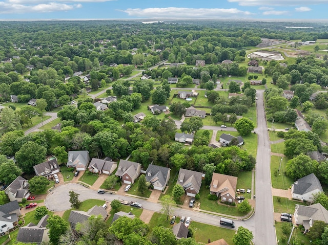 drone / aerial view with a residential view