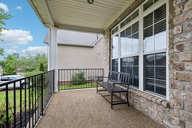 balcony with covered porch