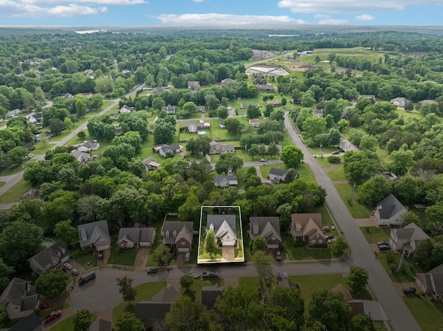 drone / aerial view featuring a residential view