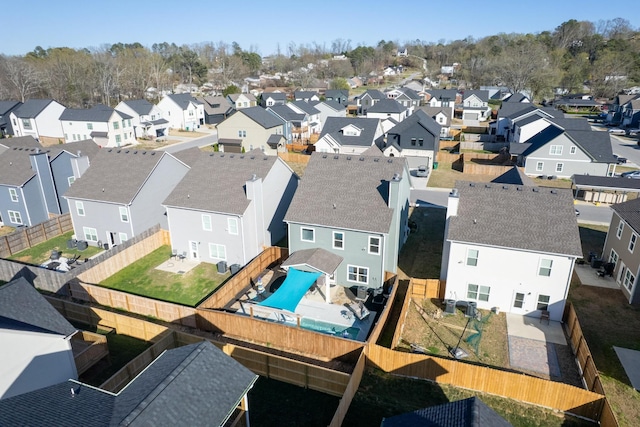 aerial view featuring a residential view