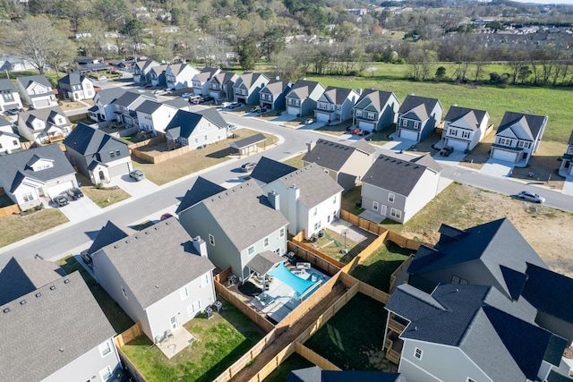 aerial view featuring a residential view