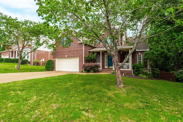 1040 Mansker Farm Blvd, Hendersonville, TN 37075 - view of front of property featuring brick siding, a garage, and concrete driveway