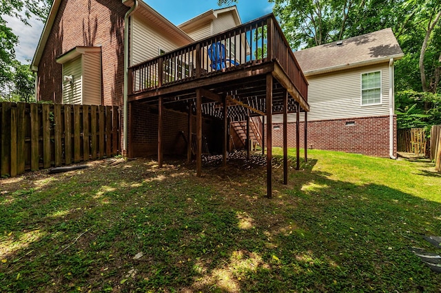 1040 Mansker Farm Blvd, Hendersonville, TN 37075 - rear view of property with a wooden deck and stairs