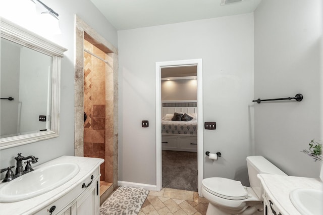 1040 Mansker Farm Blvd, Hendersonville, TN 37075 - ensuite bathroom featuring vanity, a tile shower, and toilet