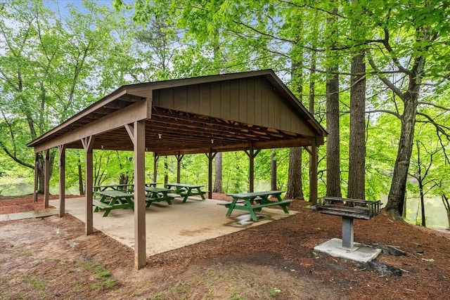 view of community with a gazebo