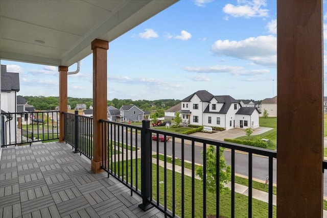 balcony featuring a residential view