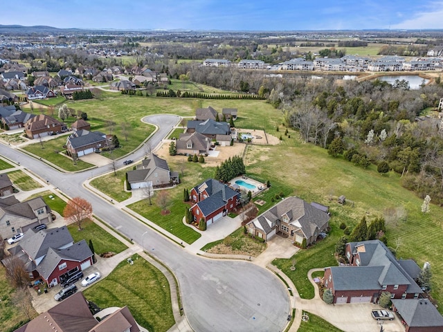 birds eye view of property featuring a residential view