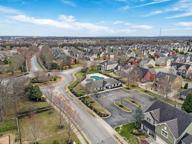 drone / aerial view featuring a residential view