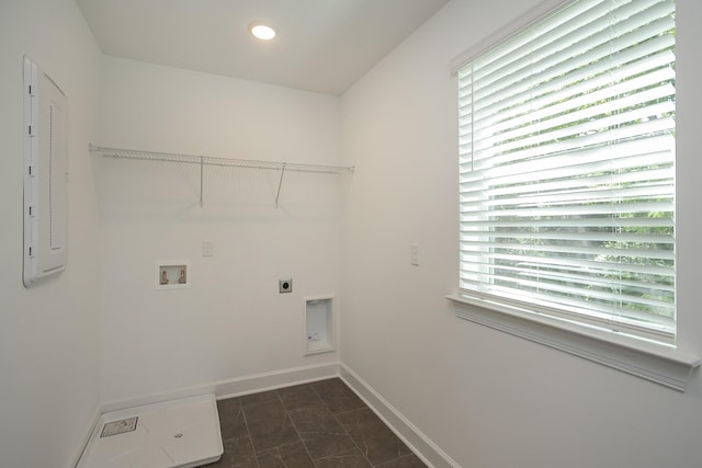 138 W Cassa Way, Mount Juliet, TN 37122 - washroom with electric dryer hookup, baseboards, electric panel, hookup for a washing machine, and recessed lighting