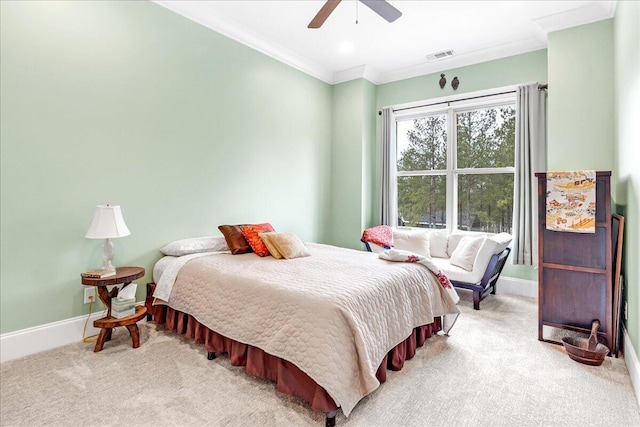 1520 Raulston Falls Rd, Jasper, TN 37347 - bedroom with baseboards, light carpet, and visible vents