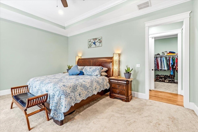 1520 Raulston Falls Rd, Jasper, TN 37347 - bedroom with crown molding, carpet, baseboards, and visible vents