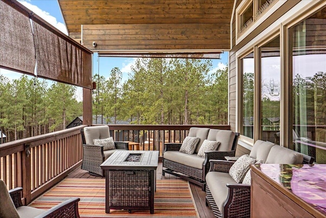 1520 Raulston Falls Rd, Jasper, TN 37347 - wooden terrace with an outdoor living space with a fire pit