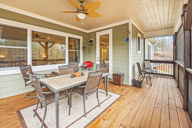 234 Lookout View Dr, Jasper, TN 37347 - sunroom / solarium with outdoor dining space and ceiling fan