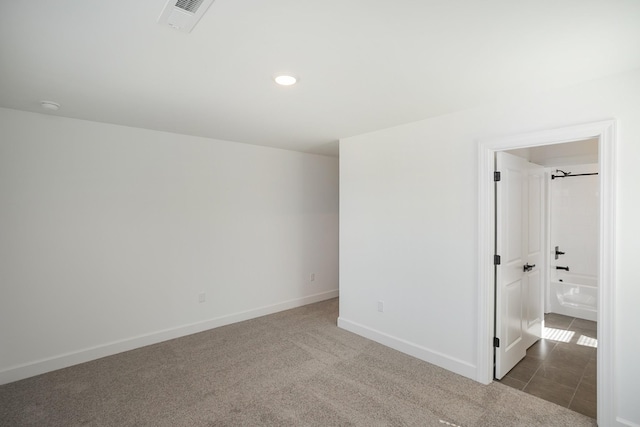 135 W Cassa Way, Mount Juliet, TN 37122 - tiled spare room with baseboards, carpet floors, and recessed lighting