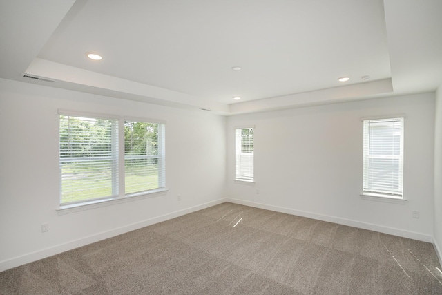135 W Cassa Way, Mount Juliet, TN 37122 - unfurnished room with a raised ceiling, baseboards, light carpet, and recessed lighting